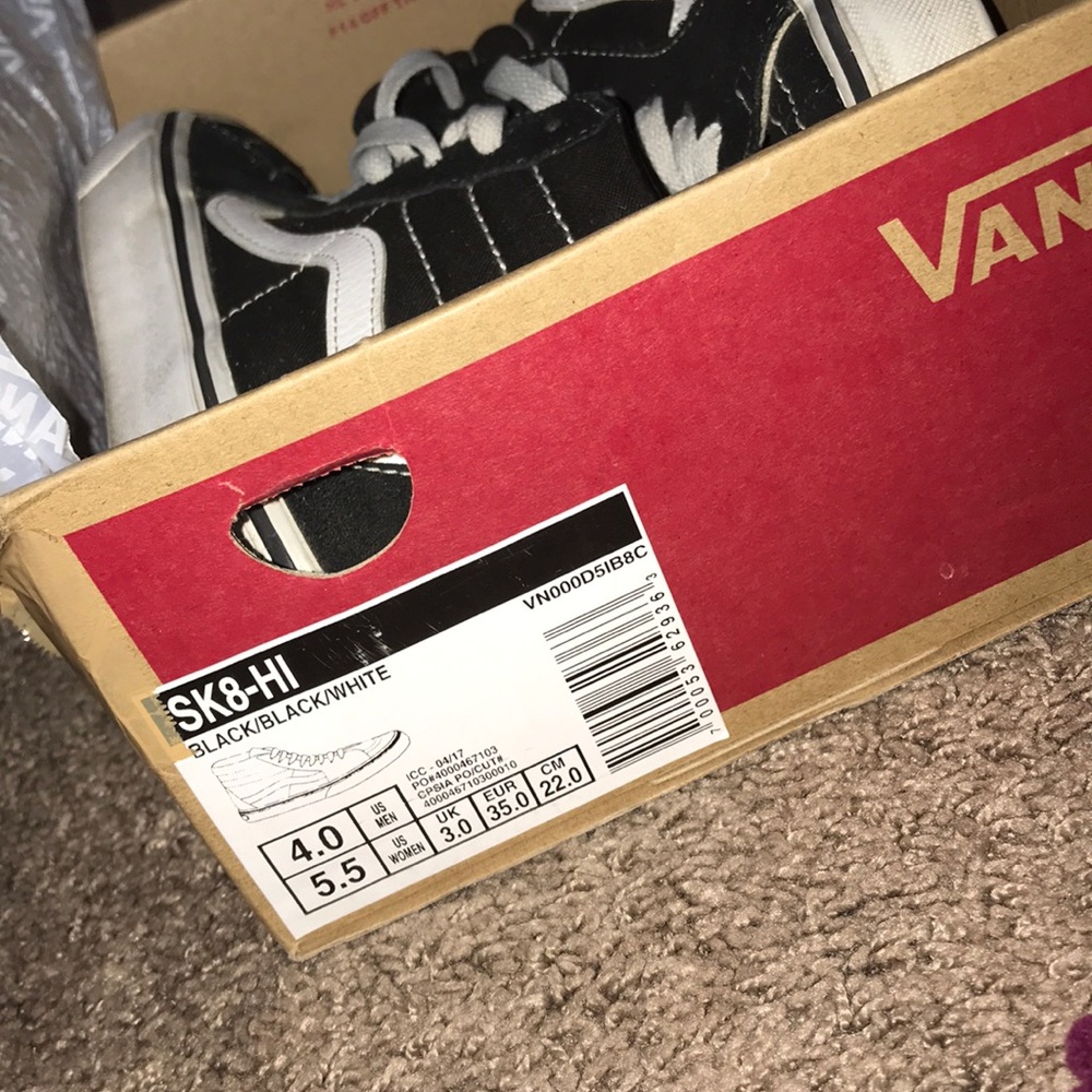 VANS SK8-HI BLACK/WHITE